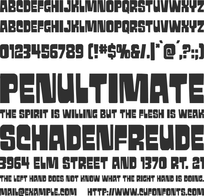 Movie Monster font preview