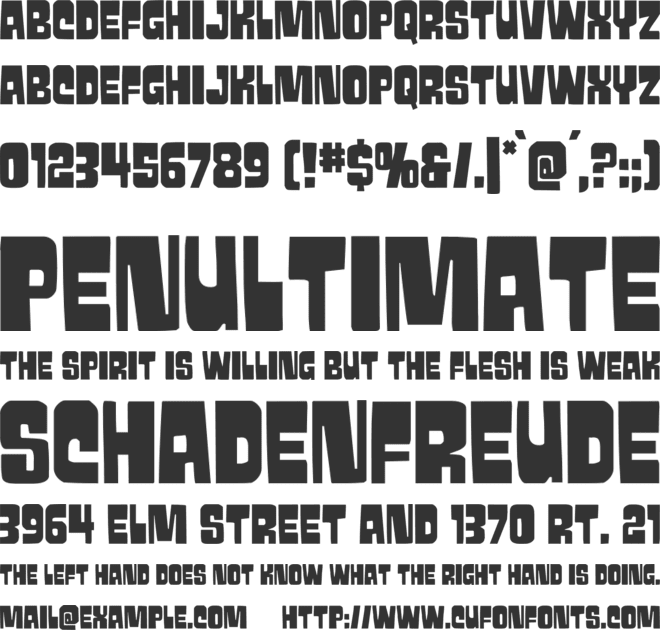 Movie Monster font preview