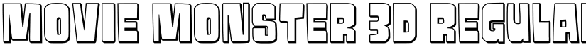 Movie Monster 3D Regular font