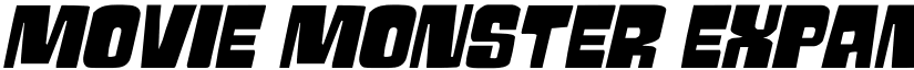 Movie Monster Expanded Italic Regular font