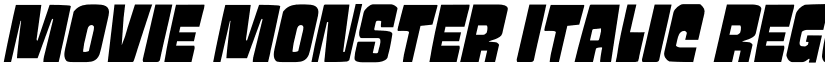 Movie Monster Italic Regular font
