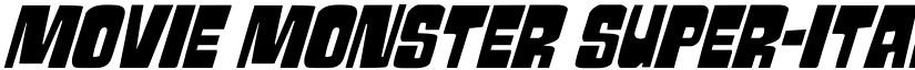 Movie Monster Super-Italic Regular font