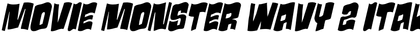 Movie Monster Wavy 2 Italic Regular font