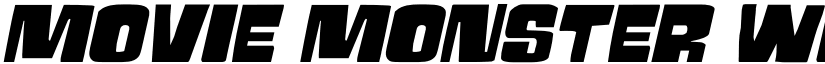 Movie Monster Wide Italic Regular font