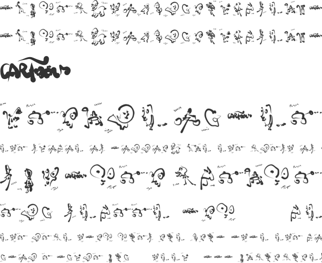 Cartoons Abstract font preview