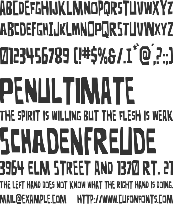 Disturbia font preview