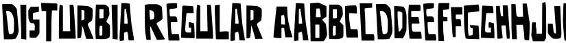 Disturbia Regular font