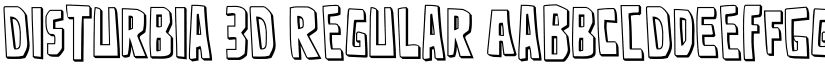 Disturbia 3D Regular font