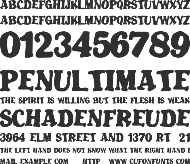 Blatant font preview