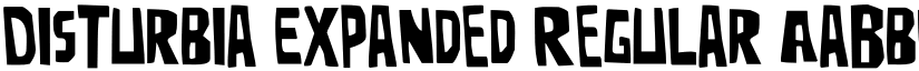 Disturbia Expanded Regular font