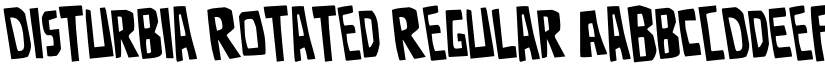 Disturbia Rotated Regular font