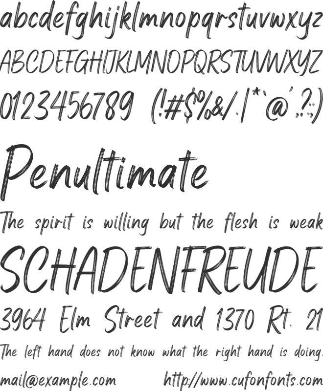 Brushways font preview