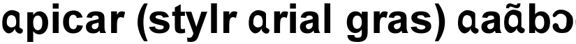 Apicar (stylr Arial gras) font