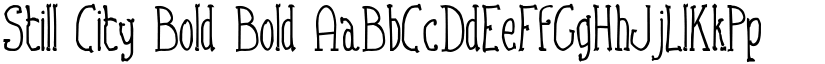 Still City Bold Bold font