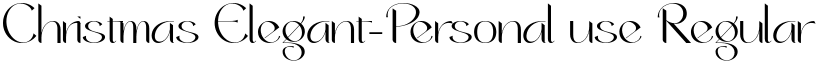 Christmas Elegant-Personal use Regular font