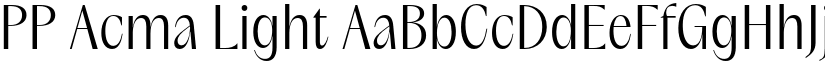 PP Acma Light font