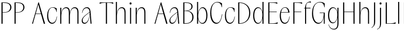 PP Acma Thin font
