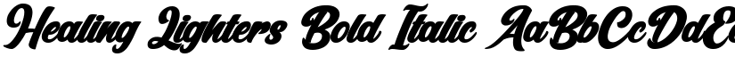 Healing Lighters Bold Italic font