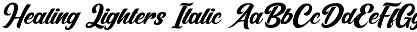 Healing Lighters Italic font