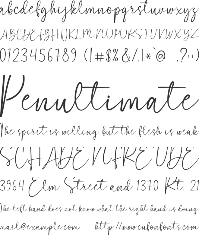 Amigho font preview