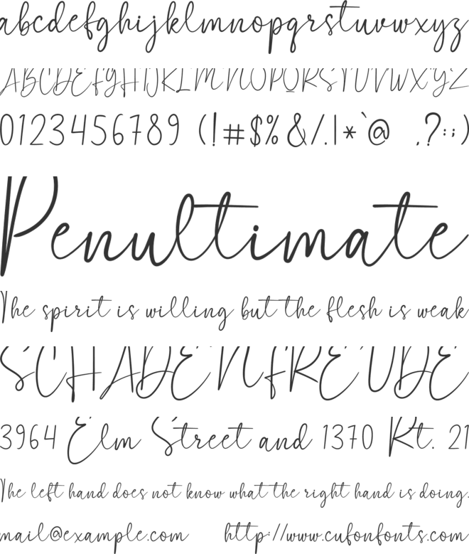 Amigho font preview