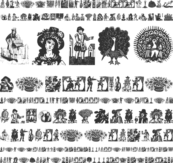 Was Woodcuts font preview
