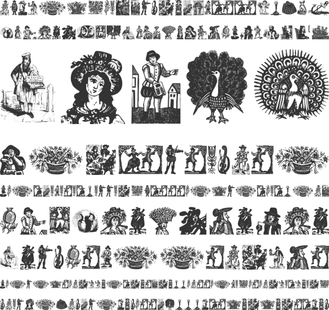 Was Woodcuts font preview