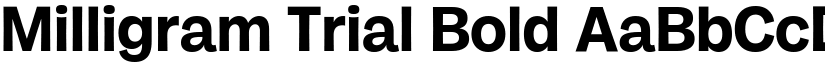 Milligram Trial Bold font