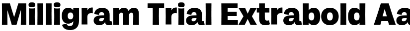 Milligram Trial Extrabold font