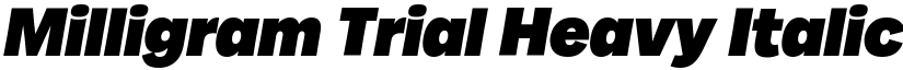 Milligram Trial Heavy Italic font