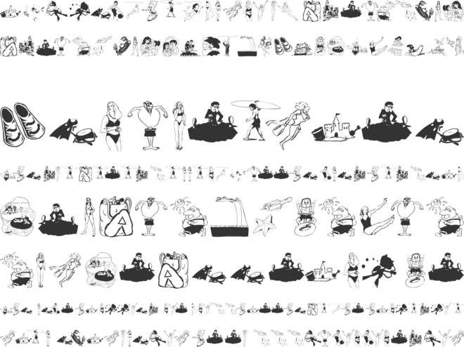 Beach Bats font preview