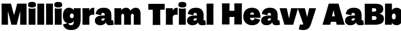 Milligram Trial Heavy font
