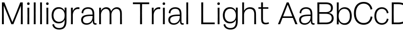 Milligram Trial Light font