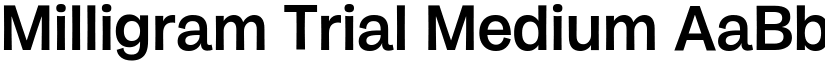 Milligram Trial Medium font