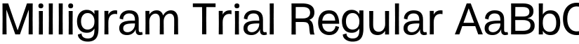 Milligram Trial Regular font