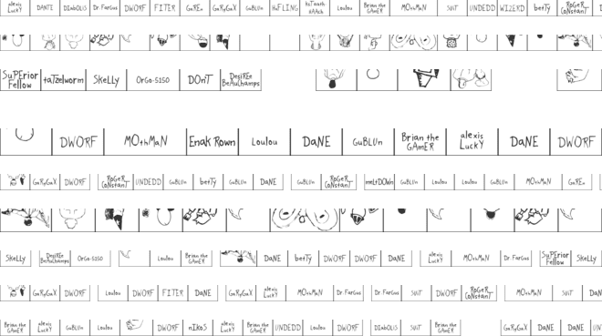 SPARKS Scrapbook font preview