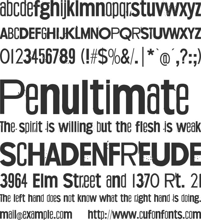 Conflict of interest font preview