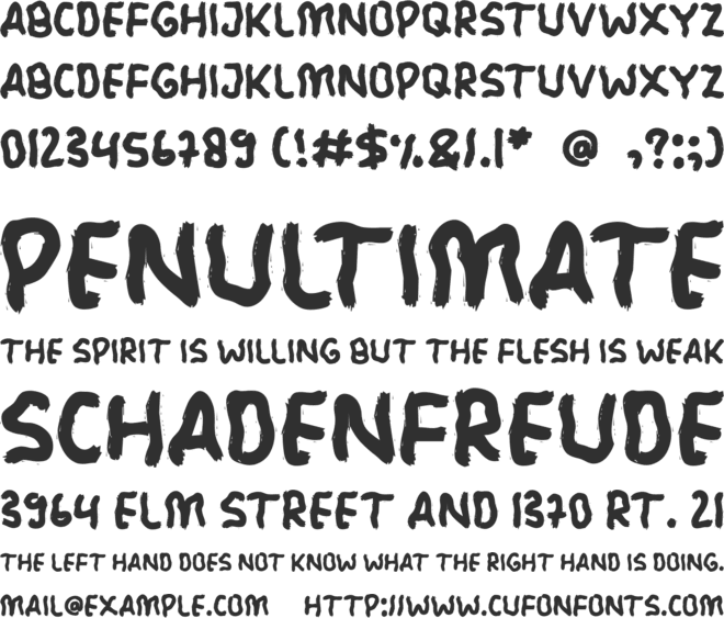 Hunting Night font preview
