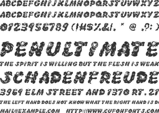 Komo Nout inline font preview