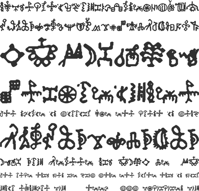 Bamum Symbols 1 font preview