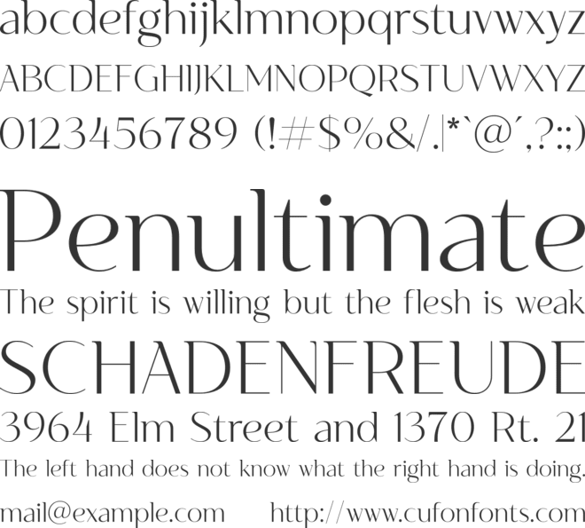 NT Vanilla font preview