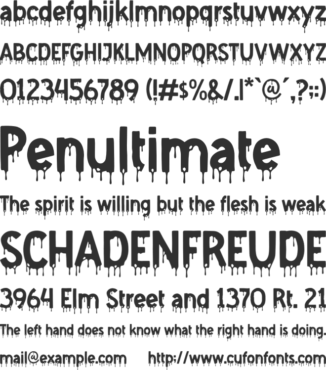 DEADLY POISON I font preview