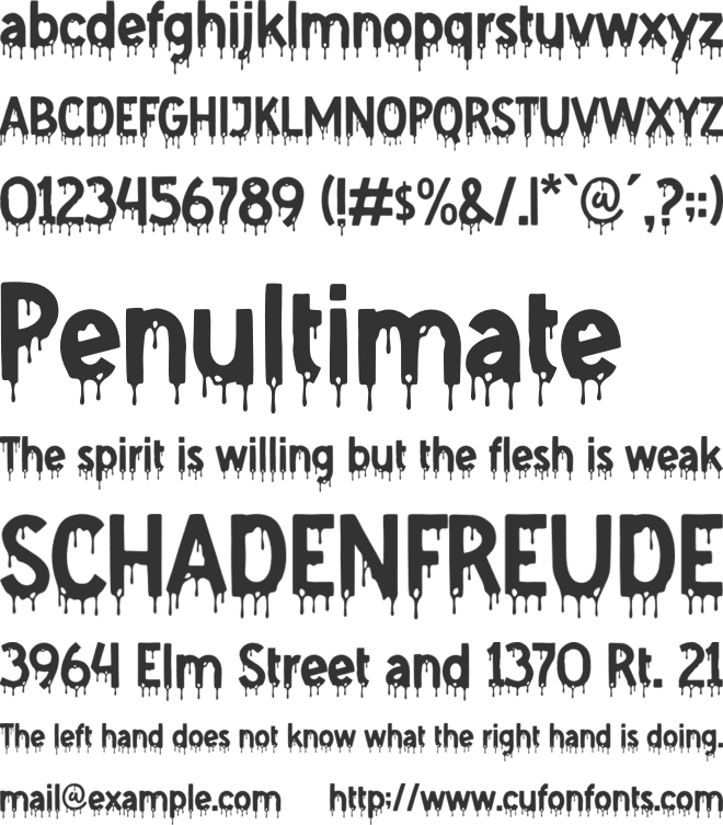 DEADLY POISON I font preview