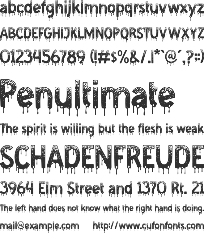 DEADLY POISON II font preview