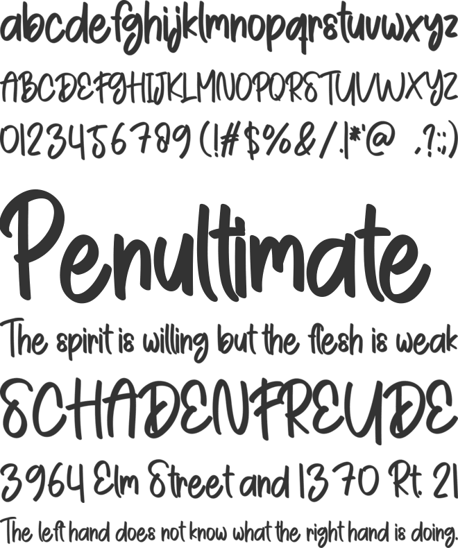 Simple Melody font preview