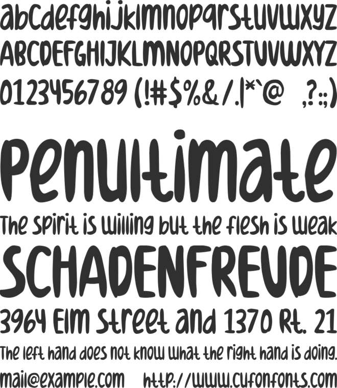 Bubba font preview