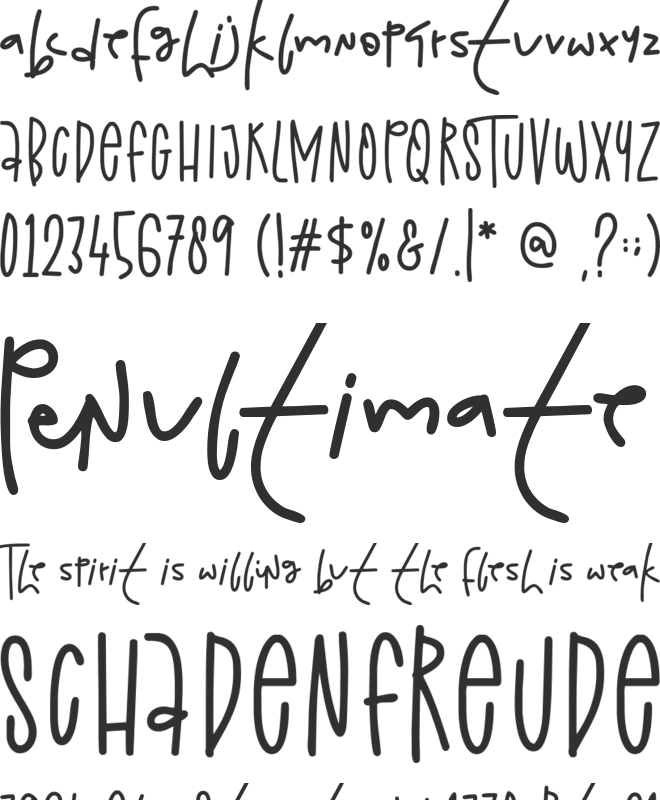 Wondersong font preview