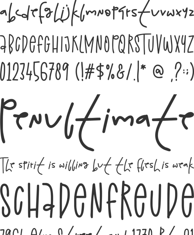 Wondersong font preview