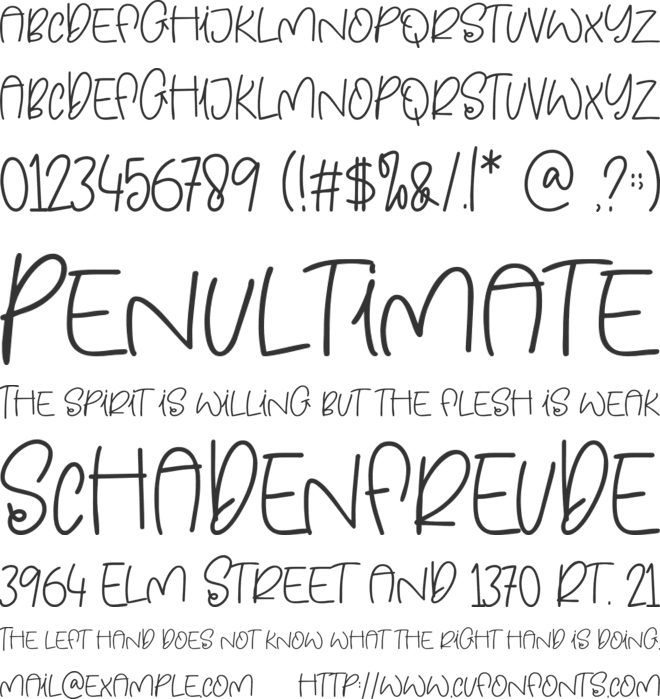 Fruit Syrup font preview