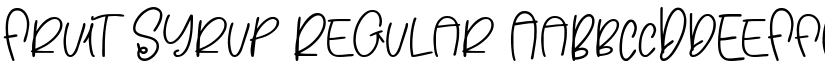 Fruit Syrup Regular font